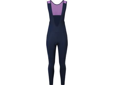 Le Col Womens Sport Cargo Bib Tights, navy/orchid