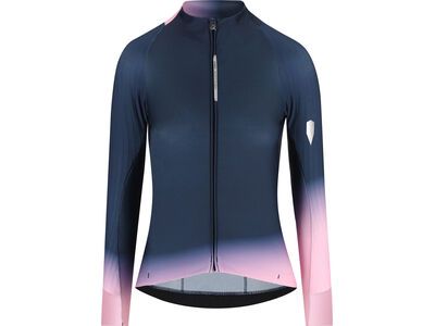 Q36.5 Gregarius Hybrid Collar Fade Long Sleeve Jersey Women, nautica blue