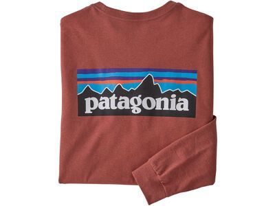 Patagonia Men's Long-Sleeved P-6 Logo Responsibili-Tee, rosehip