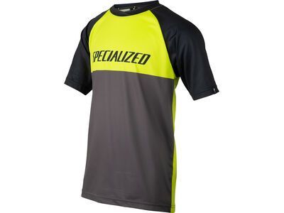 Specialized Kids' Enduro Grom Jersey, hyper green/charcoal block