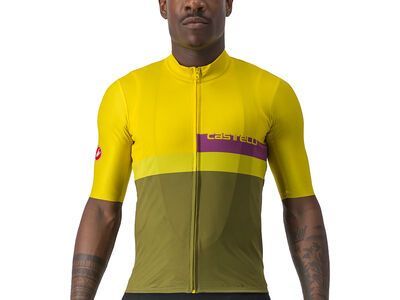 Castelli A Blocco Jersey, passion fruit/amethist-green a