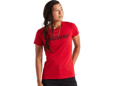 Specialized Wordmark T-Shirt Damen kurzarm, flo red - Bild 2