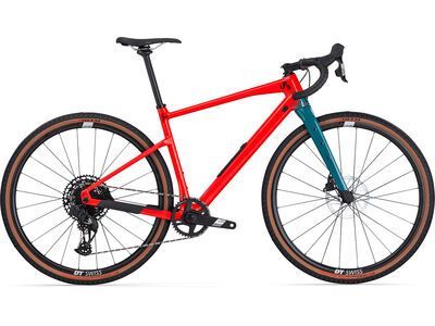 BMC URS Two neon red/dark petrol