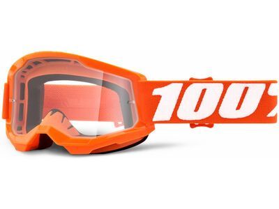 100% Strata 2 Junior Goggle - Clear, orange