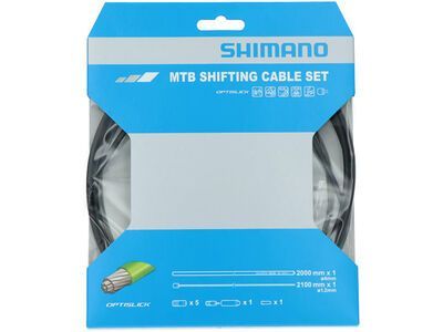 Shimano Schaltzug-Set MTB Edelstahl Optislick beschichtet - 1x 2.100 mm, schwarz