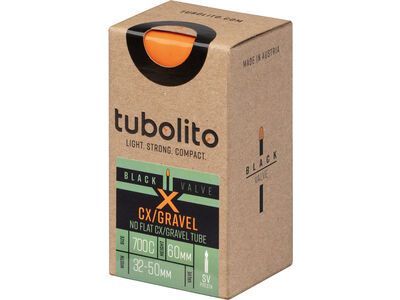 Tubolito X-Tubo CX/Gravel 60 mm - 700C x 32-50 / Black Valve orange/black