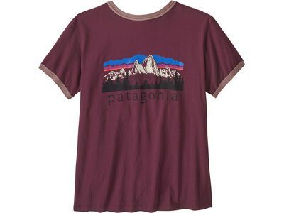 Patagonia Women's Fitz Roy Foothills Ringer Tee, berry fig - Bild 1