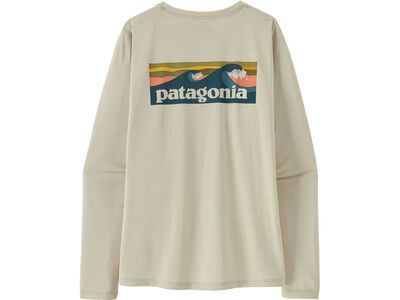 Patagonia Women's Long-Sleeved Capilene Cool Daily Shirt - Boardshort Logo, dyno white - Bild 2