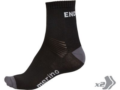 Endura BaaBaa Merino Sock (Doppelpack), schwarz