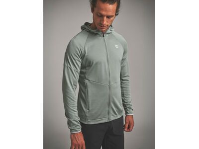 Ortovox Merino Fleece Light Grid Hoody M, green sage - Bild 3