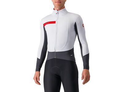 Castelli Beta RoS Jacket, silver gray/dark gray-red