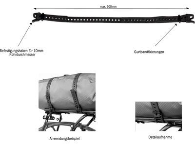 ORTLIEB O-Strap Rack - 900 mm, black - Bild 5