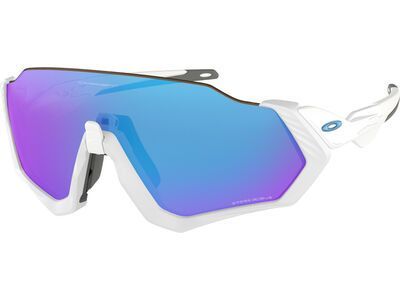 Oakley Flight Jacket Prizm, polished white/Lens: prizm sapphire - Sportbrille