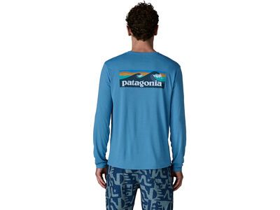 Patagonia Men's Long-Sleeved Capilene Cool Daily Shirt - Boardshort Logo, shore blue/light shore blue x-dye - Bild 5