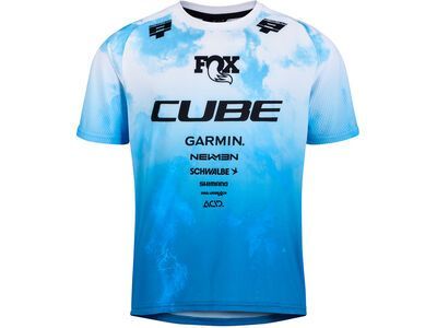 Cube MTB Trikot Rookie X Actionteam kurzarm topas blue