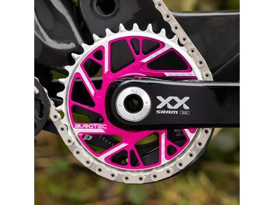Burgtec 3 mm Offset Thick Thin Chainring SRAM 8-Bolt, toxic barbie pink - Bild 17