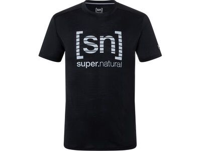 super.natural Grid Logo Tee Herren, jet black/vapor grey - Bild 1