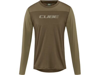 Cube MTB Rundhalstrikot Pro TM langarm olive