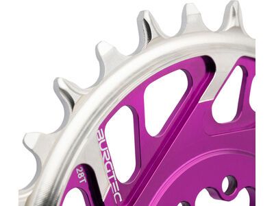 Burgtec 3 mm Offset Thick Thin Chainring SRAM 8-Bolt, purple rain - Bild 4