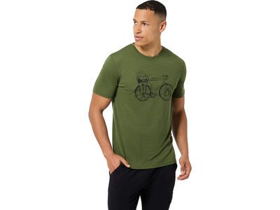 super.natural Wander Wheel Tee Herren, chive/jet black - Bild 5