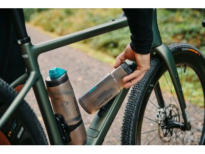 Fidlock Twist Bottle 600 Antibacterial + Bike Base, transparent black/light green - Bild 12