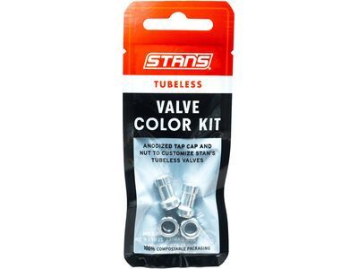Stan's NoTubes Tubeless Valve Color Kit, silver - Bild 3