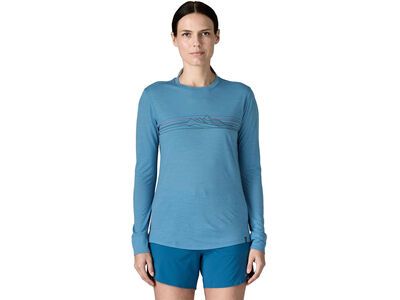 Patagonia Women's Long-Sleeved Capilene Cool Merino Blend Graphic Shirt Strata Stripe, shore blue - Bild 2