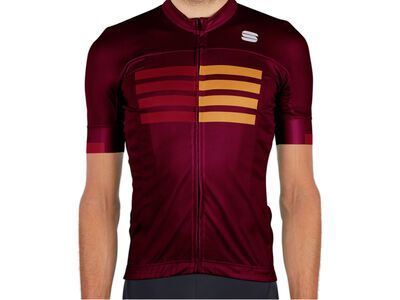 Sportful Wire Jersey, red wine red rumba gold