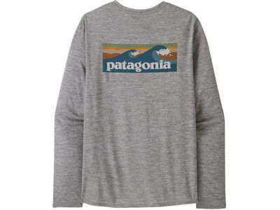 Patagonia Men's Long-Sleeved Cap Cool Daily Graphic Shirt - Waters abalone blue/feather grey