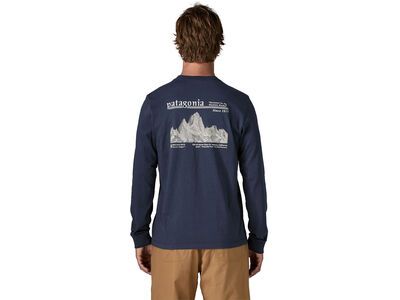 Patagonia Men's Long-Sleeved Midweight Hut Tripper Skyline T-Shirt, new navy - Bild 4