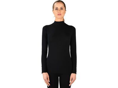 Iron-ic Cashmere Shirt with High Collar and Long Sleeves - Women, black