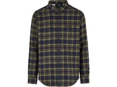 O’Neill TRVLR Series Flannel Check Shirt, green shadow check