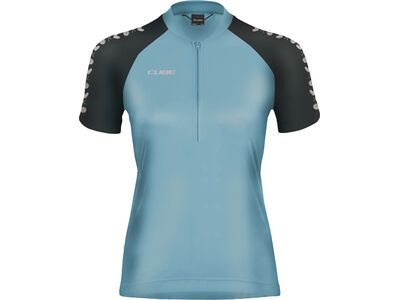 Cube ATX WS Trikot Half Zip CMPT kurzarm, blue