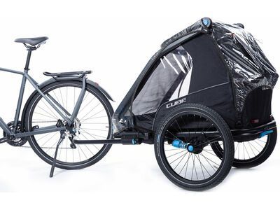 Cube Regenschutz für Kinder Fahrradanhänger Double CMPT, transparent - Bild 3