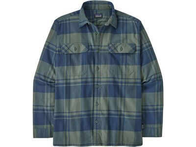 Patagonia Men's Long-Sleeved Organic Cotton Midweight Fjord Flannel Shirt Live Oak, hemlock green