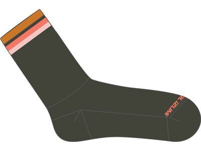 Pearl Izumi Merino Thermal Sock, forest/shebert stripe