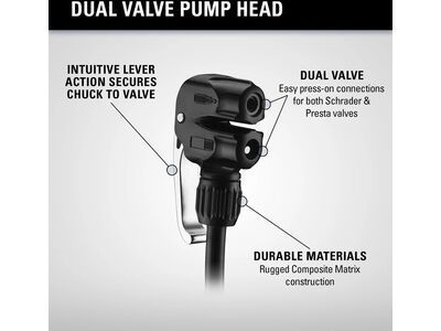 Lezyne Macro Floor Drive HV Dual Valve, black - Bild 5