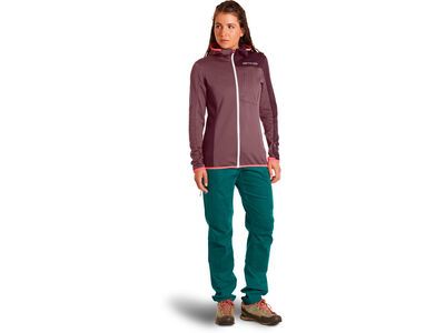 Ortovox Merino Fleece Light Grid Hooded Jacket W, wild berry - Bild 5