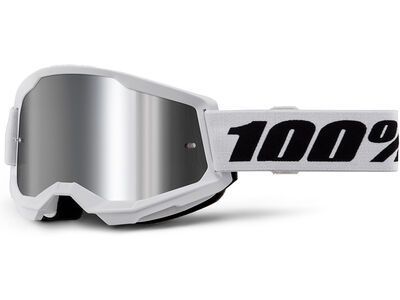 100% Strata 2 Goggle - Silver Mirror, white