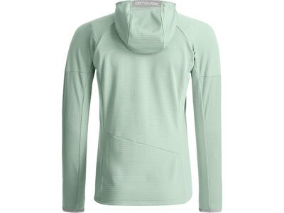Ortovox Merino Fleece Light Grid Hoody W, green acid - Bild 2