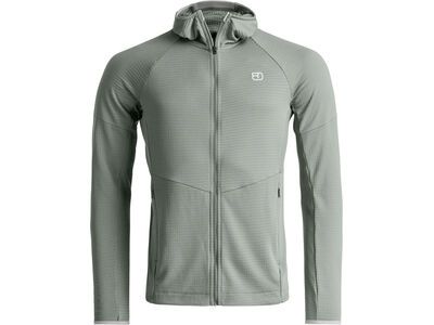 Ortovox Merino Fleece Light Grid Hoody M, green sage - Bild 1