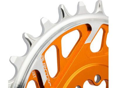 Burgtec 3 mm Offset Thick Thin Chainring SRAM 8-Bolt, iron bro orange - Bild 4