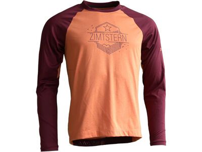 Zimtstern PureFlowz Shirt LS Men’s, burnt orange/windsor wine