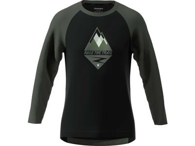 Zimtstern PureFlowz Shirt 3/4, black/metal/green - Radtrikot