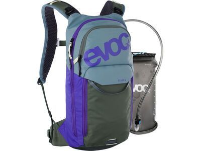 Evoc Stage 6 + Hydration Bladder 2, steel/violet/dark olive - Bild 1