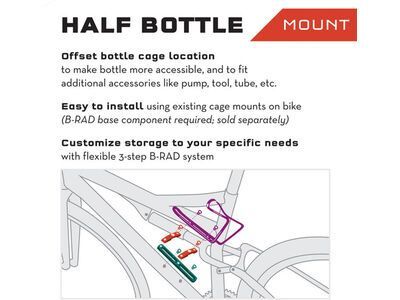 Wolf Tooth B-RAD Half Bottle Adapter + DogBone Base, black - Bild 2