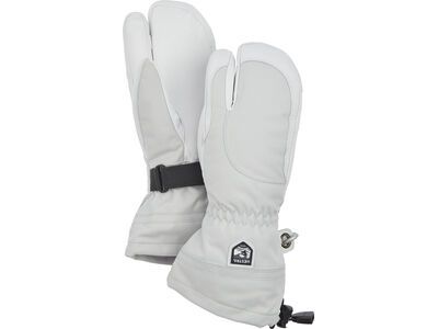 Hestra Heli Ski Female 3 Finger pale grey / offwhite