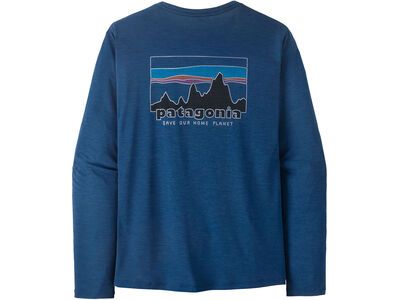 Patagonia Men's Long-Sleeved Cap Cool Daily Shirt - '73 Skyline, clement blue/light clement blue x-dye - Bild 2
