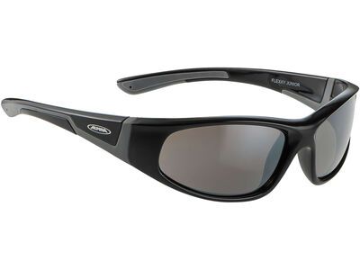 Alpina Flexxy Junior, black grey/Lens: ceramic mirror black - Sportbrille
