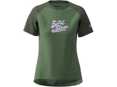 Zimtstern PureFlowz Shirt SS Women, bronze green/forest night